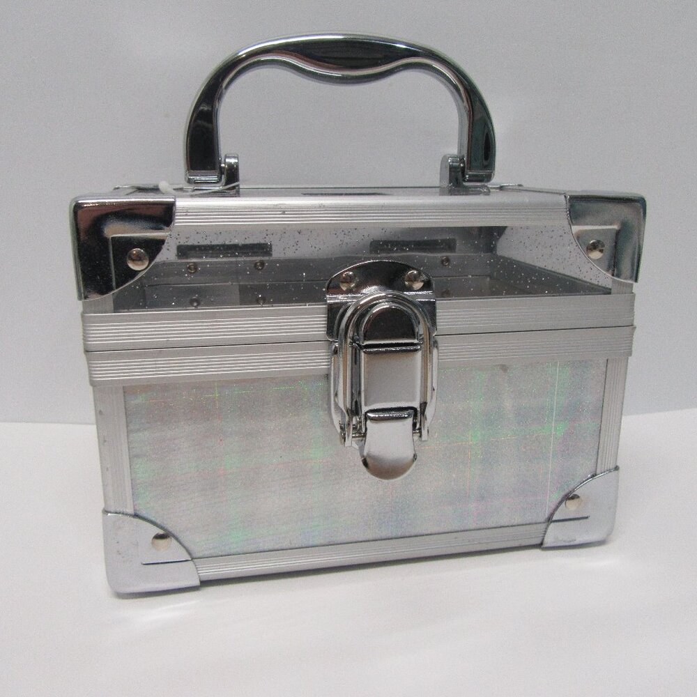 Brand NEW! Holographic Silver Cosmetic Storage Case
